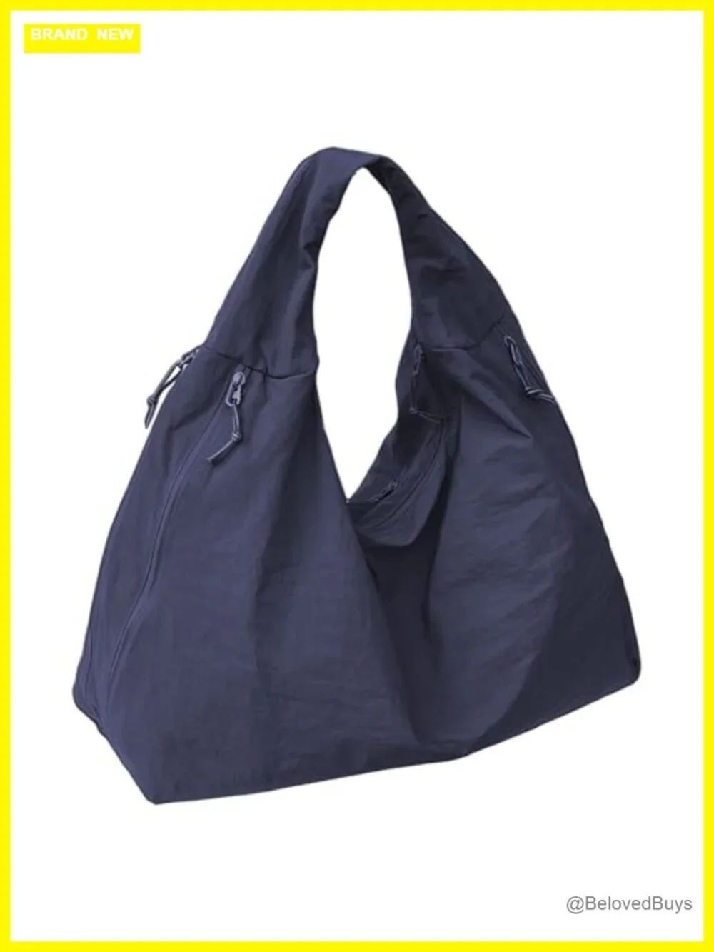 Large Nylon Shoulder Tote Hobo Bag with Multiple Pockets